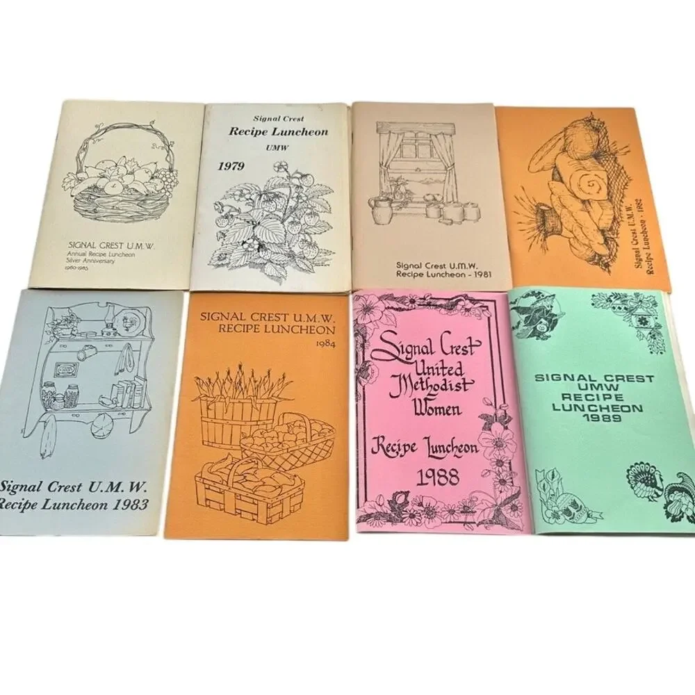 14 Vintage Signal Crest Church Cookbooks 1979-1996 Member Recipes Tennessee Lot